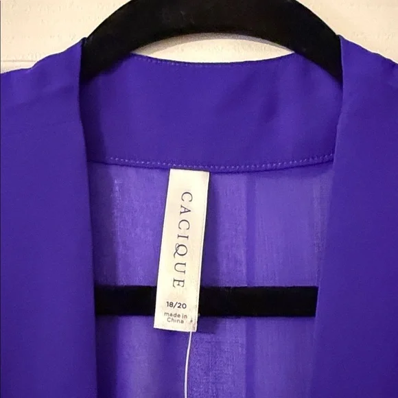 CACIQUE Vibrant Purple  Long Night Robes length 52” bust 50” brand new - Picture 4 of 8